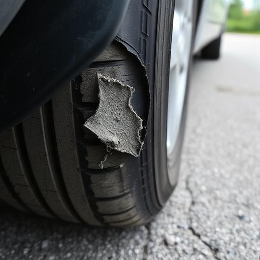 Example photo: Tire damage